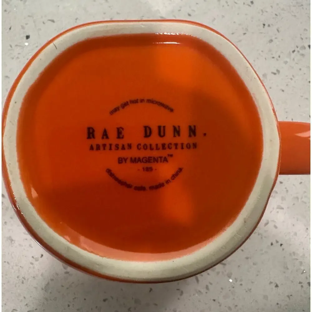 Rae Dunn JACK O' LANTERN Halloween Mug Orange Mug